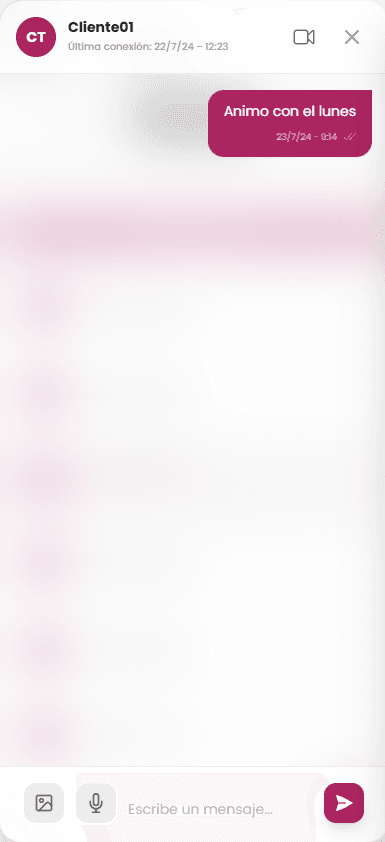 Chat directo y videollamadas