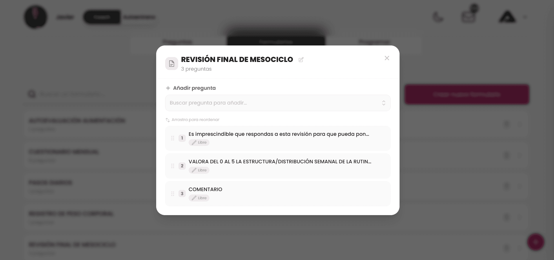 Creacion de formularios personalizados en Askesis