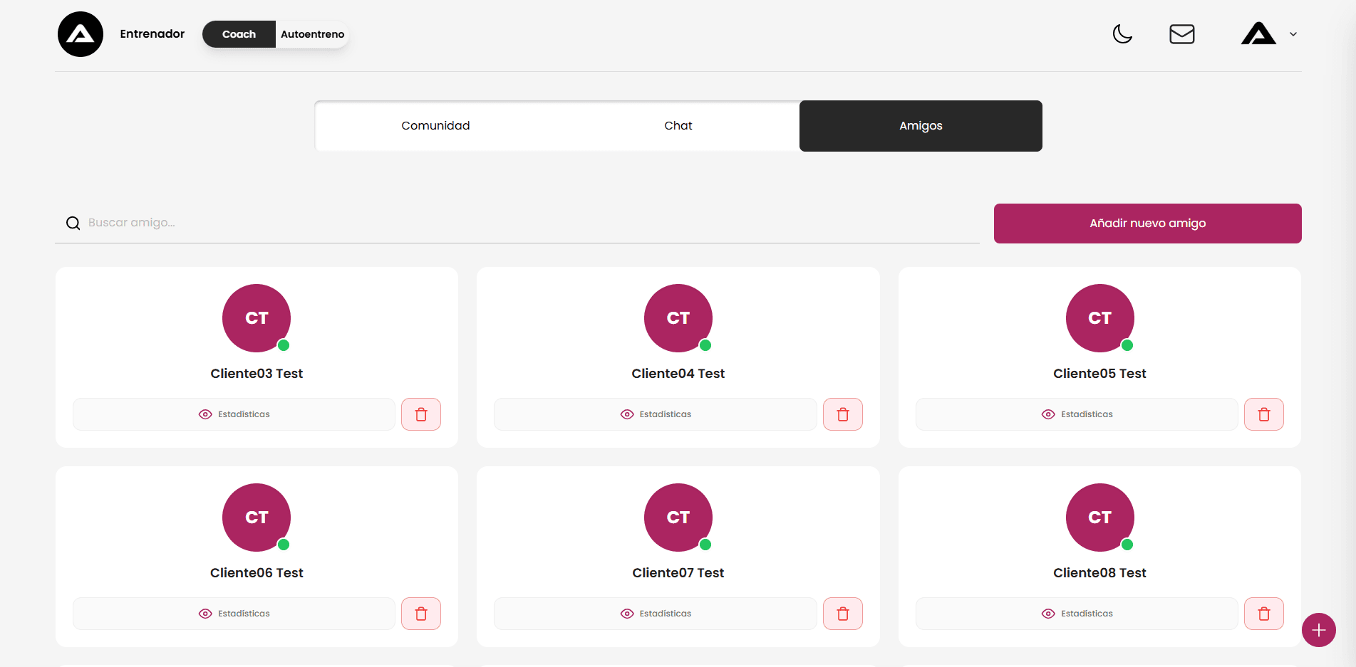 Gestión de contactos sociales