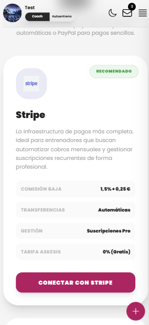 STRIPE O PAYPAL - móvil